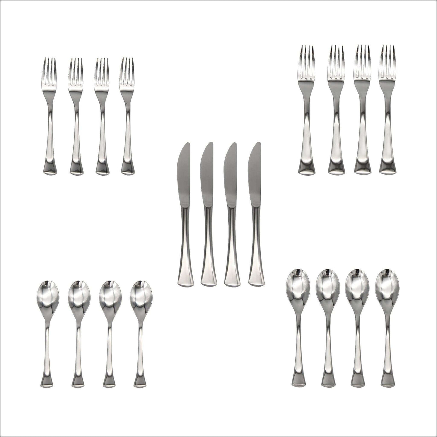 KitchenTrend 20-piece Stainless Steel Silverware Set (Service for 4) Marcel
