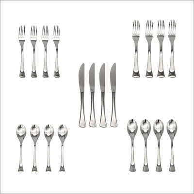 KitchenTrend 20-piece Stainless Steel Silverware Set (Service for 4) Marcel