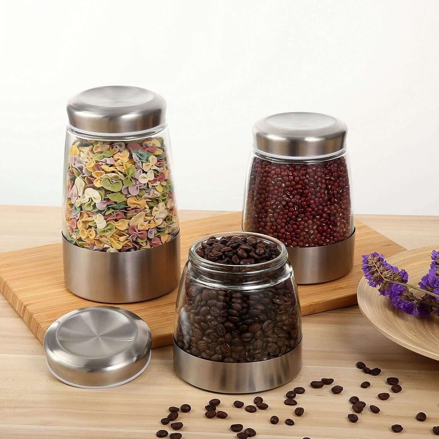 Glass Food Storage Container, Glass Kitchen Storage Jars