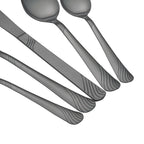 EcoTrend Swirl 48 Piece Black Recycled Stainless Steel and Packaging