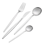 24-Piece Christmas Flatware Set for 6 - Stainless Steel Silverware Set, Dishwasher Safe Holiday Tableware