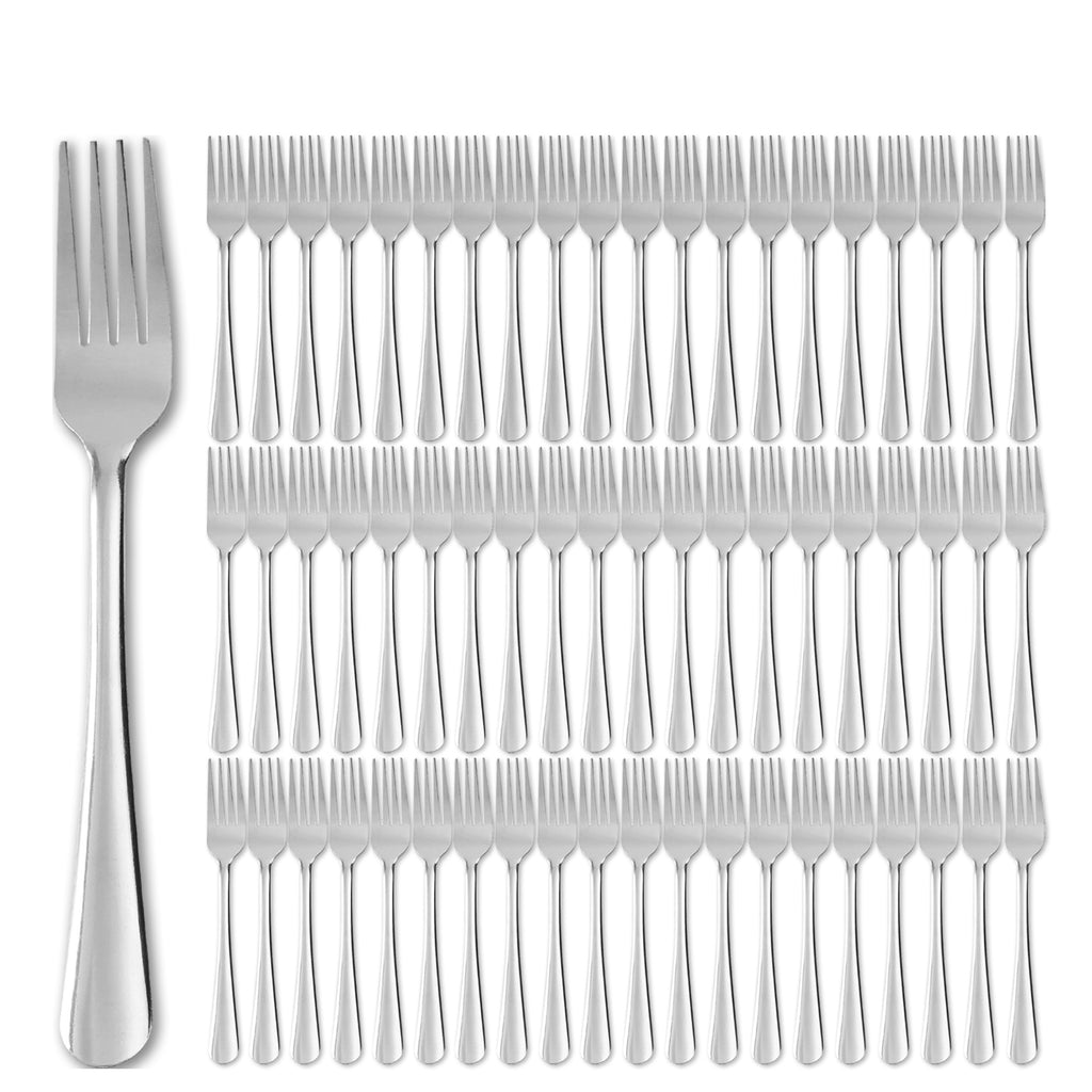 60-Piece Stainless Steel Silverware Set - Polished Dinner Spoons, Tea Spoons & Dinner Forks