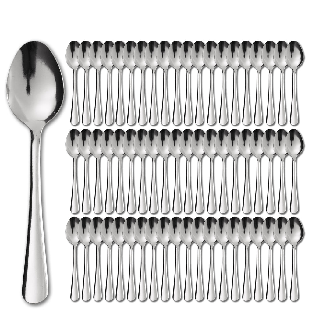 60-Piece Stainless Steel Silverware Set - Polished Dinner Spoons, Tea Spoons & Dinner Forks