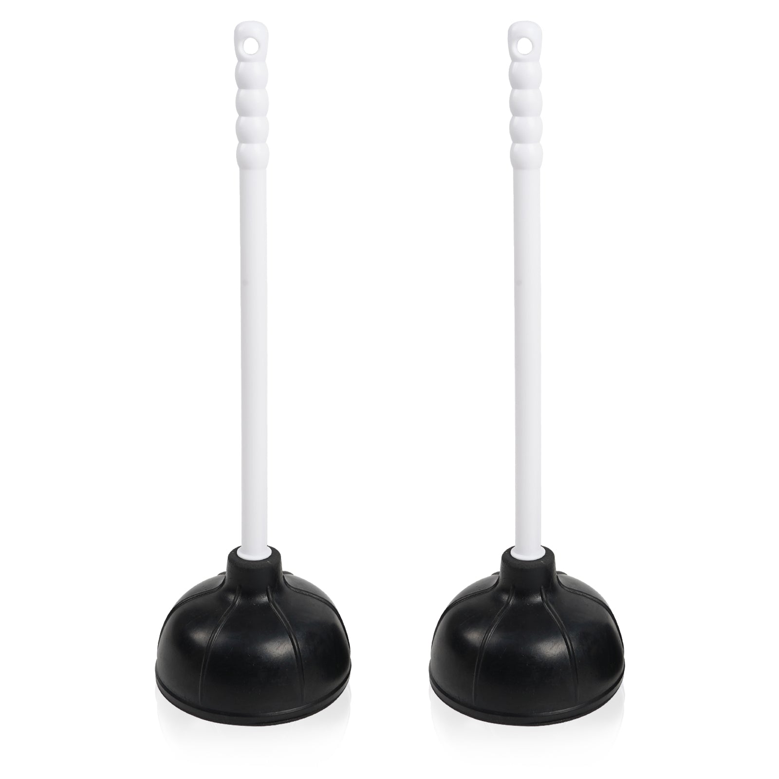 1/2 Pack Toilet Plunger, Heavy Duty Rubber Plunger with Long Handle for Bathroom Kitchen Drains