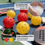 Koomade 8 /16 Pack 40-Hole Pickleball Balls - Durable, Consistent Bounce for All Courts