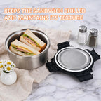 KOOMADE 28oz Vacuum Insulated Stainless Steel Food Container – Leakproof Round Lunch Box