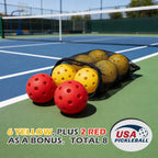 Koomade 8 /16 Pack 40-Hole Pickleball Balls - Durable, Consistent Bounce for All Courts