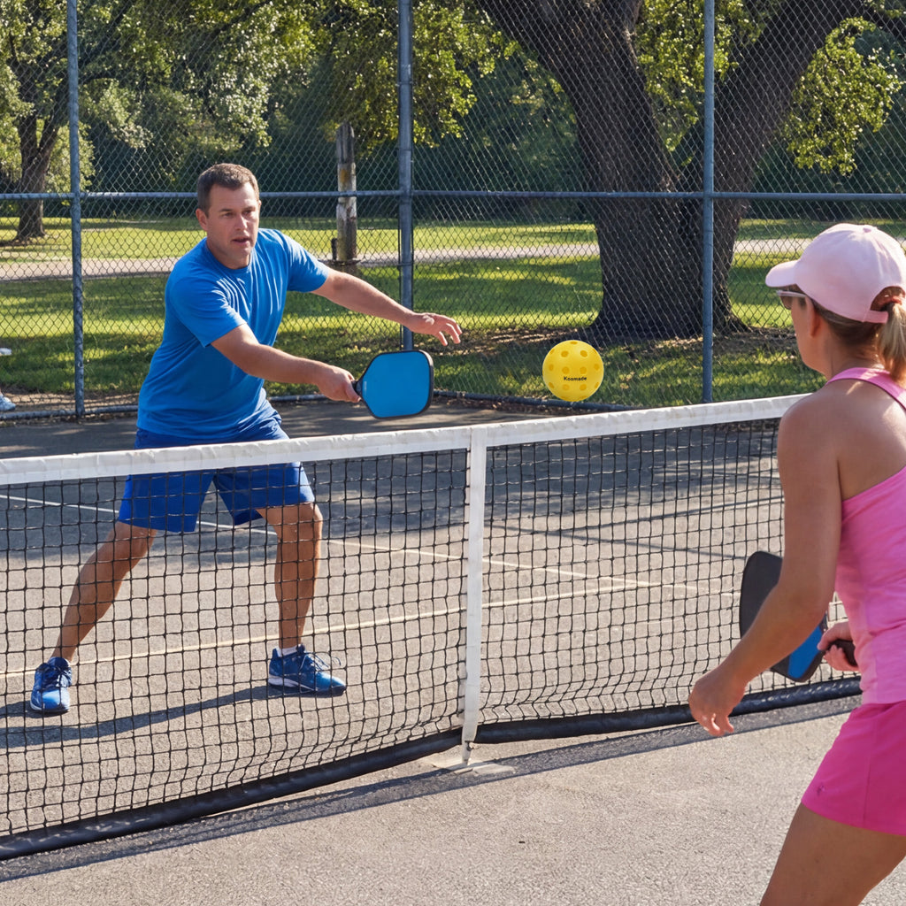 Koomade 8 /16 Pack 40-Hole Pickleball Balls - Durable, Consistent Bounce for All Courts