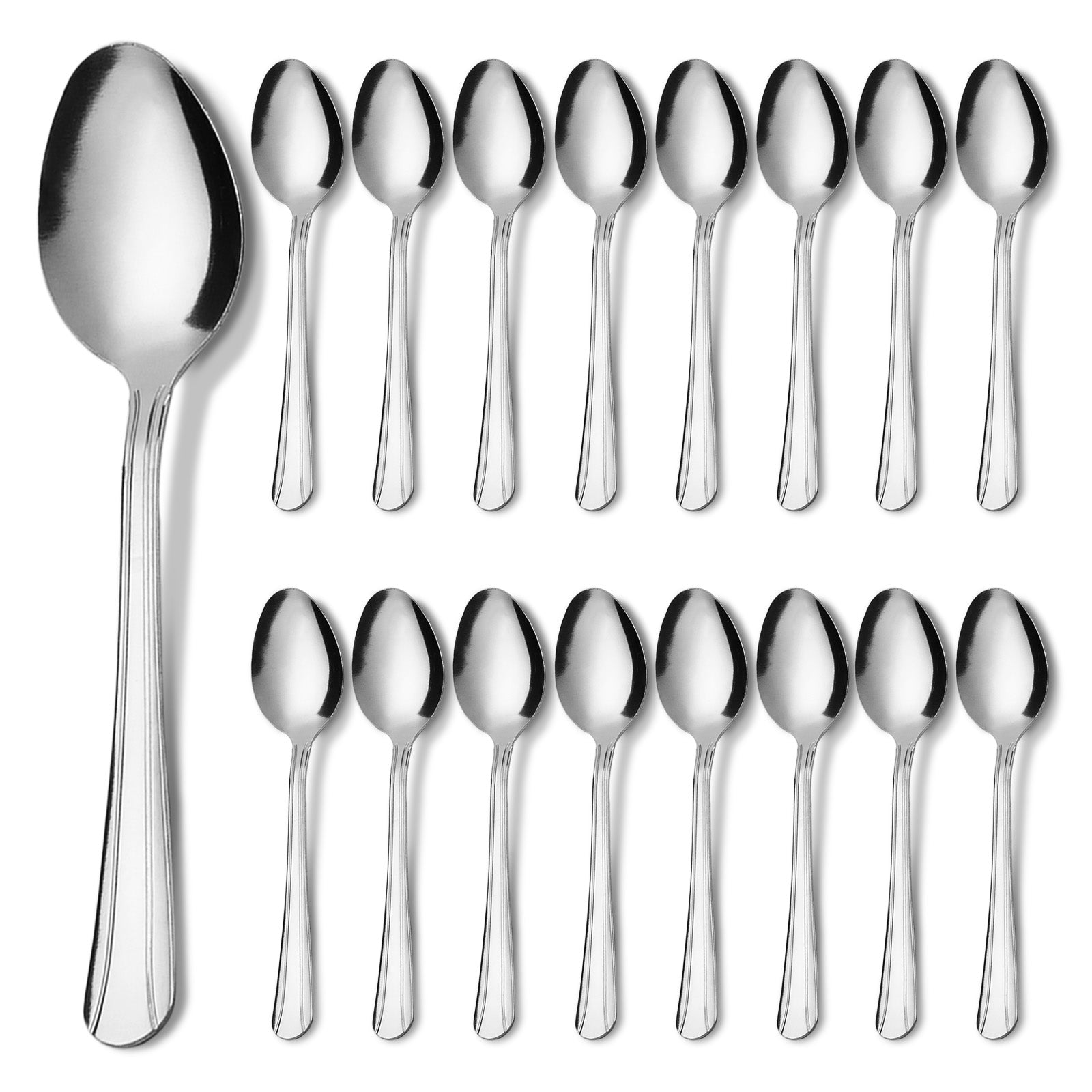16-Piece Stainless Steel Tea Spoon Set – Durable, Elegant Coffee & Dessert Spoons