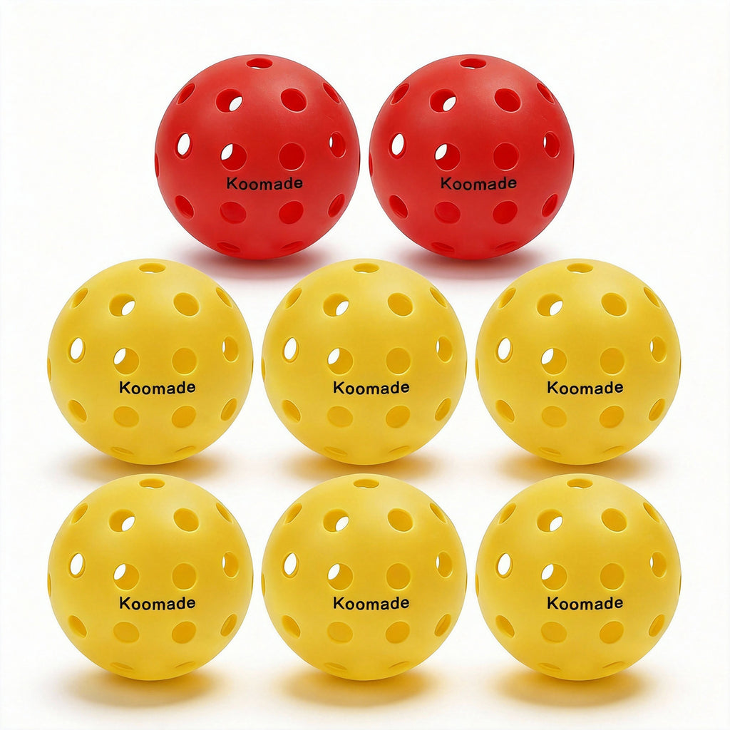 Koomade 8 /16 Pack 40-Hole Pickleball Balls - Durable, Consistent Bounce for All Courts