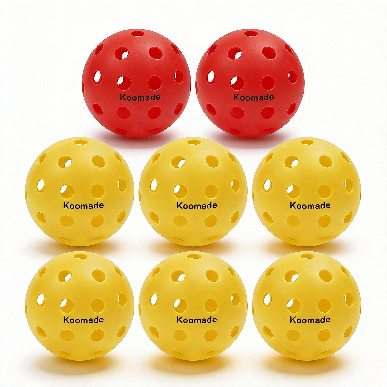 Koomade 8 /16 Pack 40-Hole Pickleball Balls - Durable, Consistent Bounce for All Courts