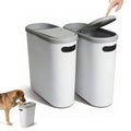 2-Pack 10L Slim Trash Can with Press Lid - Odor Control, Waterproof for Bathroom & Kitchen