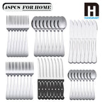 24/48-Piece Christmas Stainless Steel Flatware Set with Steak Knives, Dishwasher Safe Silverware Set