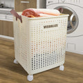 Foldable 67L Laundry Storage Basket - Wheeled, Breathable & Easy to Clean
