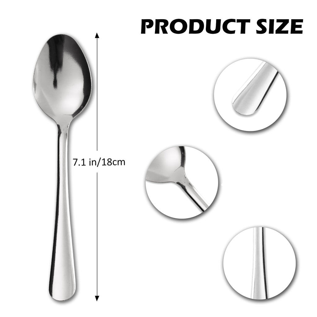 60-Piece Stainless Steel Silverware Set - Polished Dinner Spoons, Tea Spoons & Dinner Forks