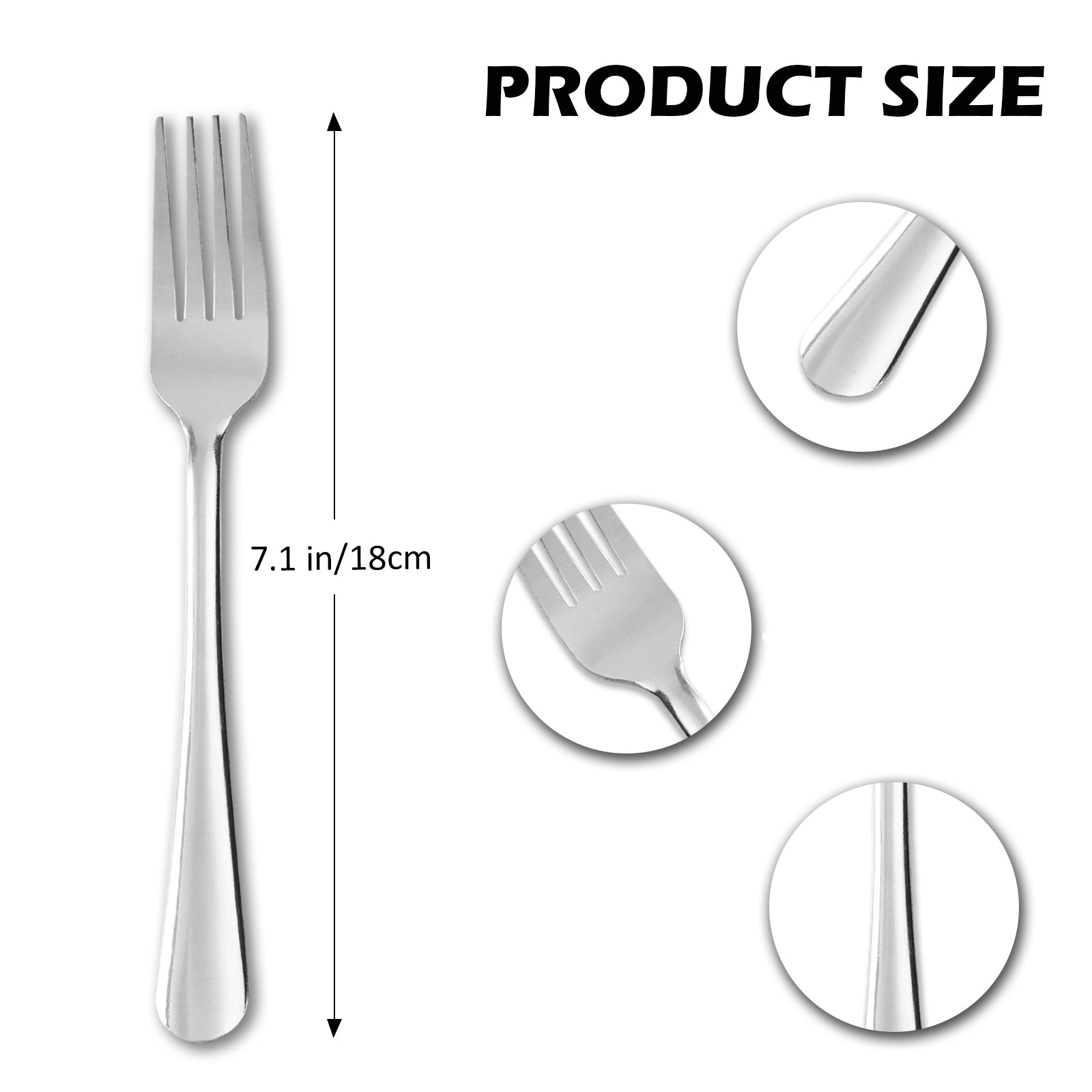 60-Piece Stainless Steel Silverware Set - Polished Dinner Spoons, Tea Spoons & Dinner Forks