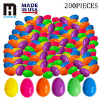 Hansmart Unfilled Easter Eggs, with Hinge Bulk Colorful Bright Empty Plastic Easter Eggs, 2.25'' Assorted Colors