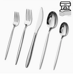 20PCS Silverware Set Stainless Steel Flatware Set, Service for 4, Includes Knife Fork Spoon Cutlery Set, Dishwasher Safe, perfect for Holidays & Special Occasions family, party