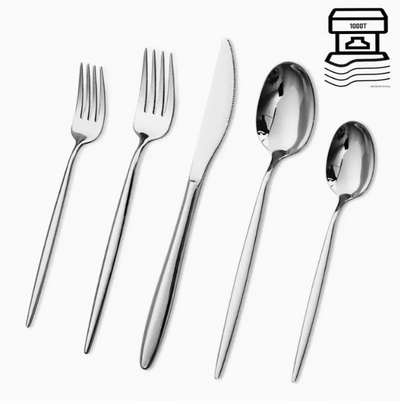 20PCS Silverware Set Stainless Steel Flatware Set, Service for 4, Includes Knife Fork Spoon Cutlery Set, Dishwasher Safe, perfect for Holidays & Special Occasions family, party