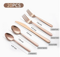 20pcs Flatware Set for 4, Stainless Steel Flatware Set, Stainless Steel Silverware Set Cutlery Sets, restaurant supplies include dining knife, fork, spoon, Dishwasher Safe, family, party, Service for 4