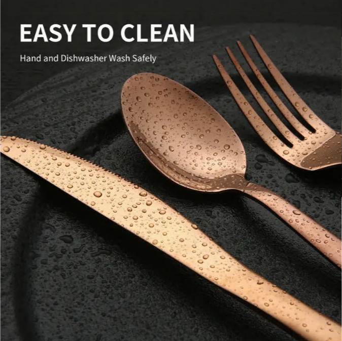 20pcs Flatware Set for 4, Stainless Steel Flatware Set, Stainless Steel Silverware Set Cutlery Sets, restaurant supplies include dining knife, fork, spoon, Dishwasher Safe, family, party, Service for 4