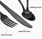 24PCS Christmas Flatware Set for 6 People, Stainless Steel Silverware set, Tableware Set Includes Knife Fork Spoon, Cutlery Set Ideal for Restaurants, Homes, Parties, Weddings, Thanksgiving, Christmas and New Year