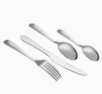 24Piece Stainless Steel Flatware Set for 6 People, Silverware set Sleek & Durable Utensils For Wedding Dinning Household Hotel Kitchen And Dinning Restaurant Tableware, For Halloween, Christmas, Thanksgiving
