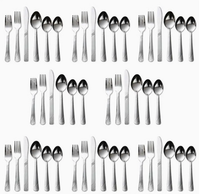 48PCS Christmas Tableware Set, Stainless Steel Silverware set, Cutlery Set Durable, Modern, For Home Kitchen Hotel Restaurant Party Beer Festival Thanksgiving Easter Christmas Wedding