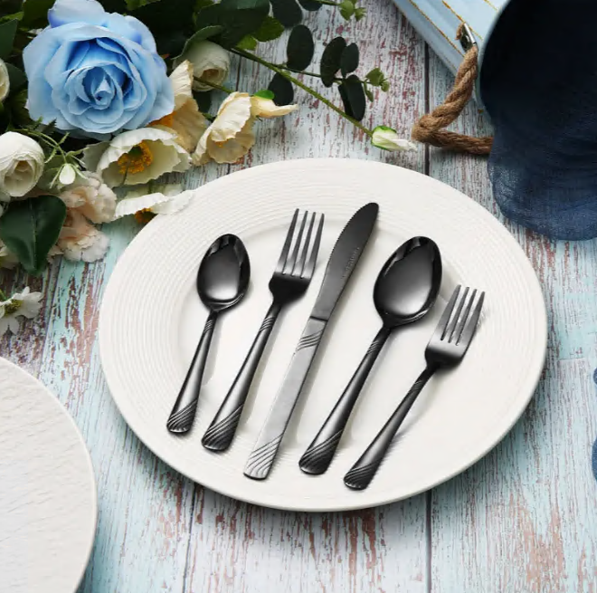 48PCS Christmas Tableware Set, Stainless Steel Silverware set, Cutlery Set Durable, Modern, For Home Kitchen Hotel Restaurant Party Beer Festival Thanksgiving Easter Christmas Wedding