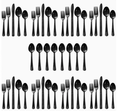 48PCS Christmas Tableware Set, Stainless Steel Silverware set, Cutlery Set Durable, Modern, For Home Kitchen Hotel Restaurant Party Beer Festival Thanksgiving Easter Christmas Wedding