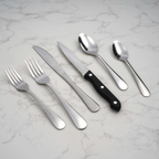 24/48-Piece Christmas Stainless Steel Flatware Set with Steak Knives, Dishwasher Safe Silverware Set