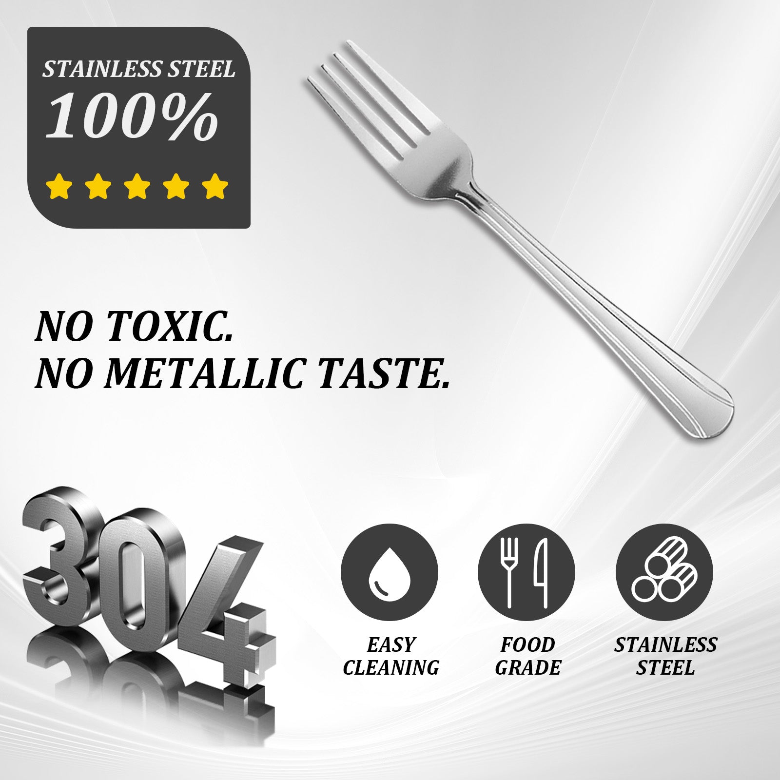 16-Piece Stainless Steel Dinner Fork Set – Durable & Elegant Tableware for Everyday Use