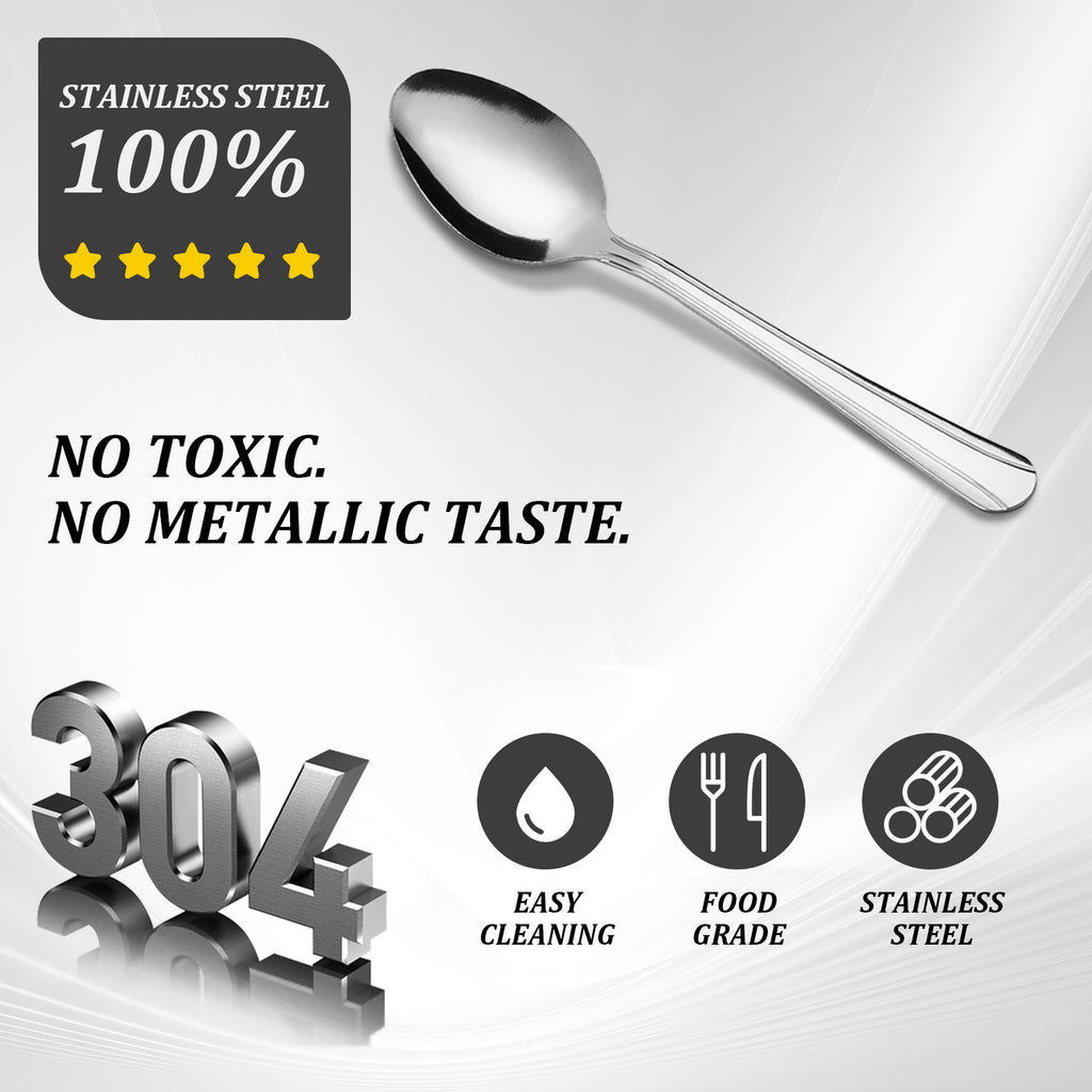 16-Piece Stainless Steel Tea Spoon Set – Durable, Elegant Coffee & Dessert Spoons