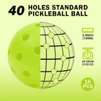 Koomade 8/16 Pack 40-Hole Pickleball Balls, USAPA Standard, Durable Outdoor/Indoor Pickle Balls with Consistent Bounce, Multi-Color Bulk Set for All Courts