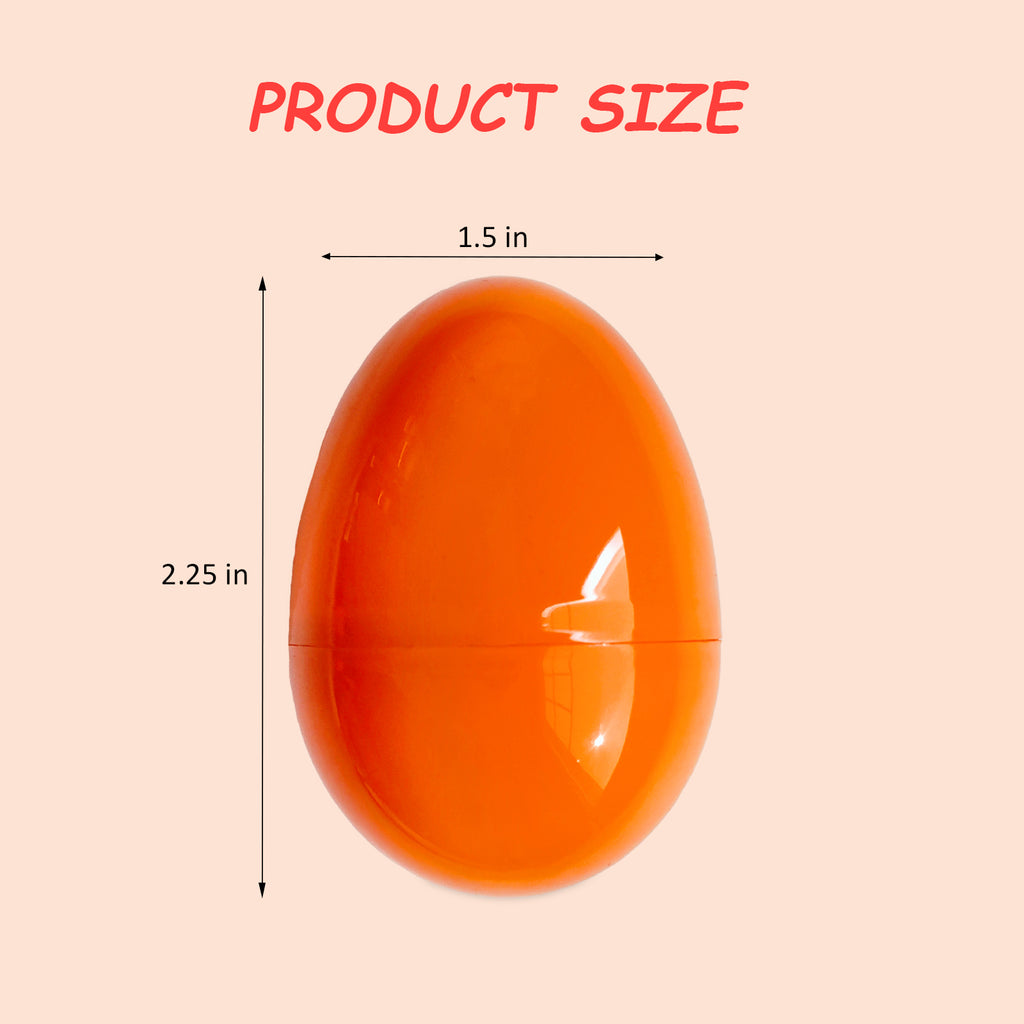 Hansmart Unfilled Easter Eggs, with Hinge Bulk Colorful Bright Empty Plastic Easter Eggs, 2.25'' Assorted Colors
