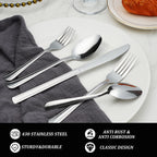 40/60-Piece Stainless Steel Cutlery Set – Complete Tableware for 8/12People