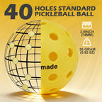 Koomade 8 /16 Pack 40-Hole Pickleball Balls - Durable, Consistent Bounce for All Courts