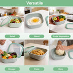 4-Piece Airtight Food Storage Containers - BPA-Free, Leak-Proof Short Square Boxes for Meal Prep