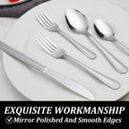 40/60-Piece Stainless Steel Cutlery Set – Complete Tableware for 8/12People