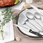 24/48-Piece Christmas Stainless Steel Flatware Set with Steak Knives, Dishwasher Safe Silverware Set