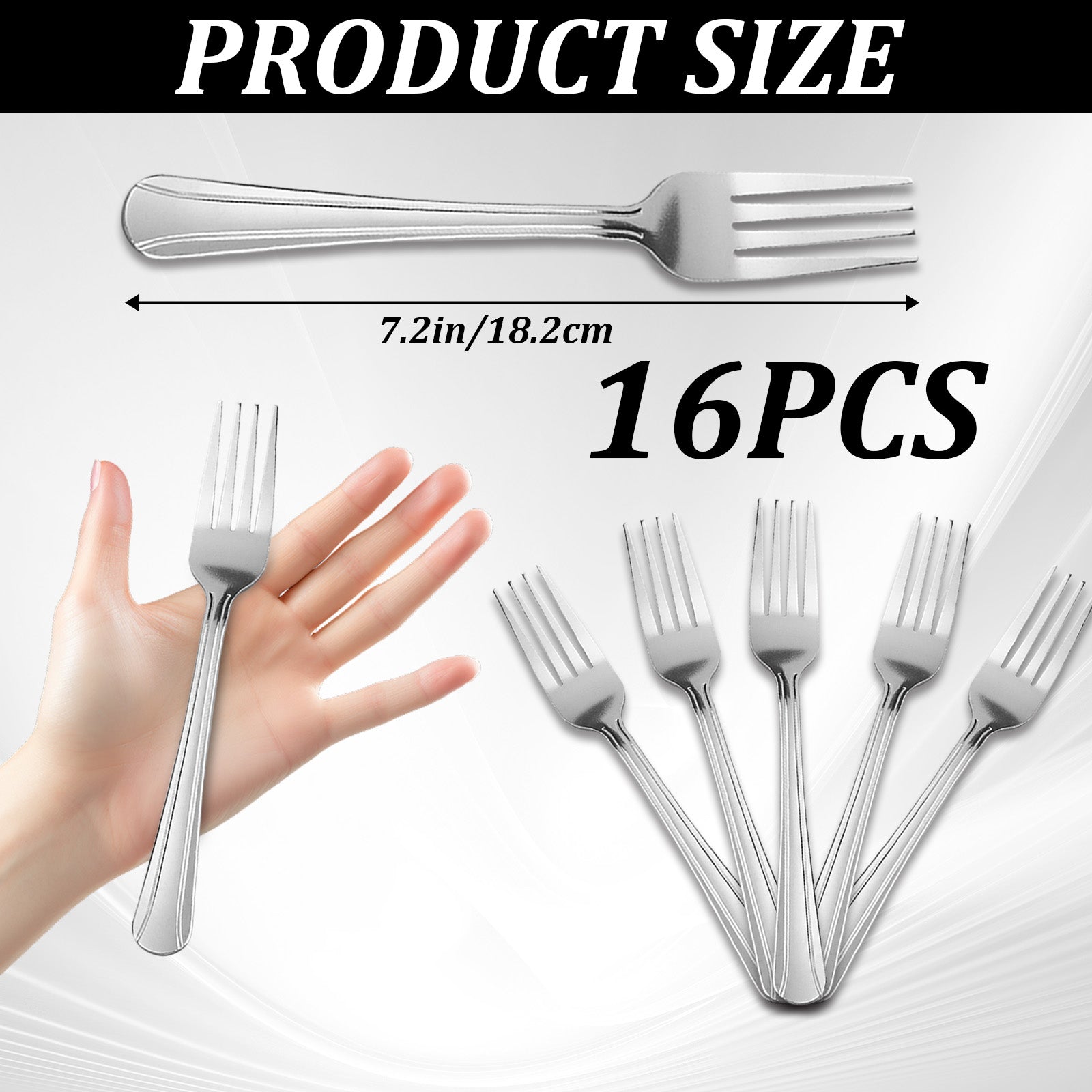 16-Piece Stainless Steel Dinner Fork Set – Durable & Elegant Tableware for Everyday Use