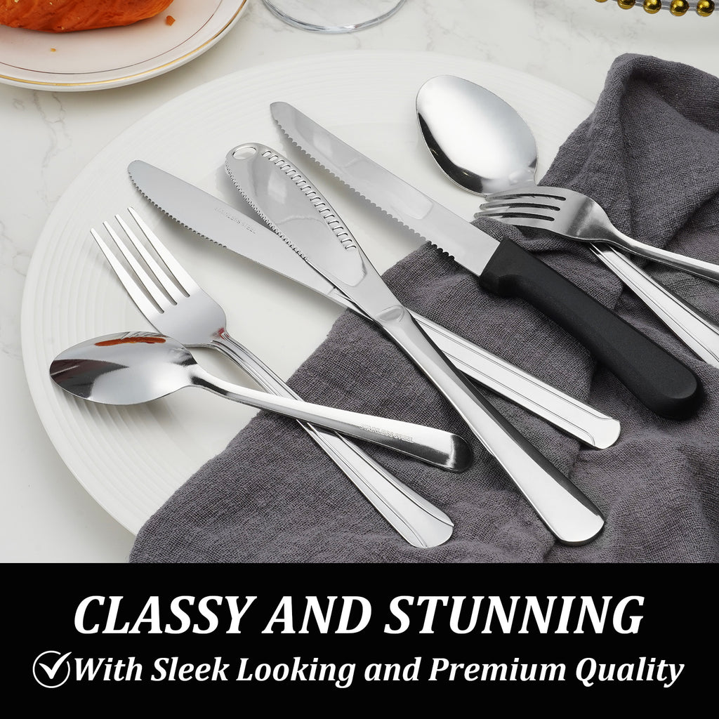 25-Piece Stainless Steel Tableware Set – Elegant Cutlery for Home, Dining & Parties