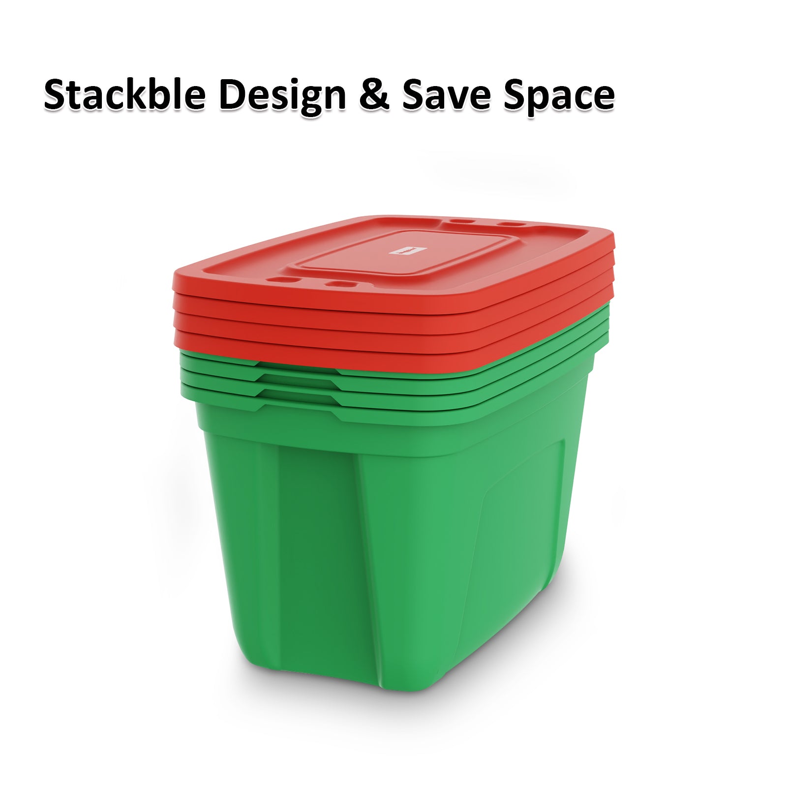 SimplyKleen 18-Gallon Storage Bins with Lids, 4-Pack Heavy-Duty Stackable Plastic Storage Totes