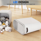 2-Pack 10L Slim Trash Can with Press Lid - Odor Control, Waterproof for Bathroom & Kitchen