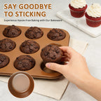 10-Piece Nonstick Carbon Steel Bakeware Set – Oven Safe Pans, Cookie Sheets, Muffin & Loaf Trays for Home Bakers