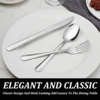 40/60-Piece Stainless Steel Cutlery Set – Complete Tableware for 8/12People