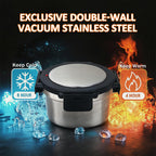 KOOMADE 28oz Vacuum Insulated Stainless Steel Food Container – Leakproof Round Lunch Box