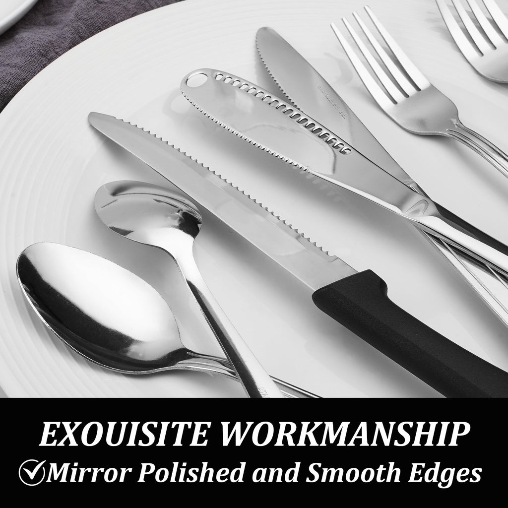 25-Piece Stainless Steel Tableware Set – Elegant Cutlery for Home, Dining & Parties