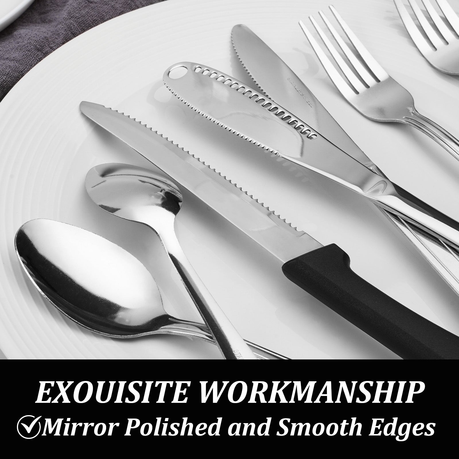 25-Piece Stainless Steel Tableware Set – Elegant Cutlery for Home, Dining & Parties