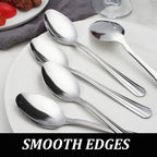 36/60-Piece Stainless Steel Teaspoons, 5.9" Food-Grade Coffee & Tea Spoons for Home & Kitchen